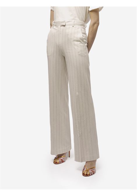 Pantalone gessato in misto lino CIRCOLO 1901 | Pantaloni | FD31208310B